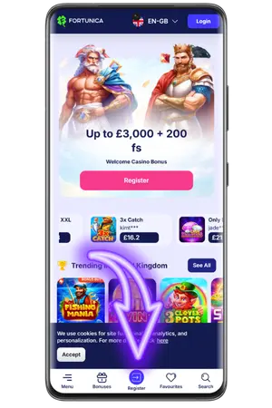 Click on the button below to create an account at casino UK no SoW
